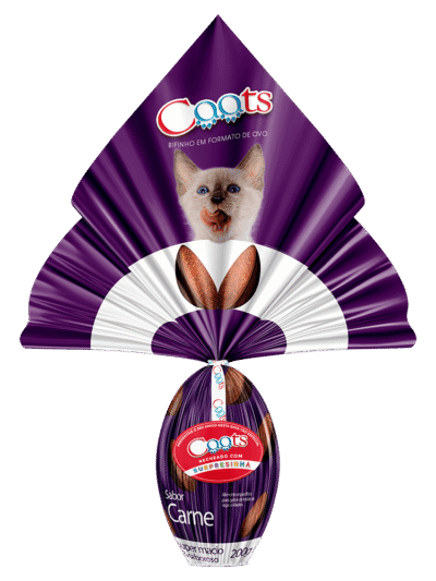 Ovo de Páscoa para Gatos Caats Carne 200g