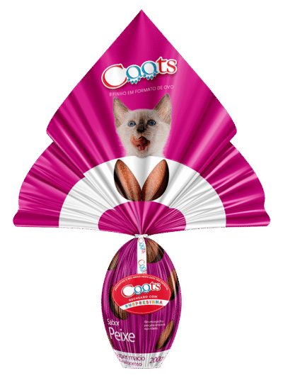 Ovo de Páscoa para Gatos Caats Peixe 200g