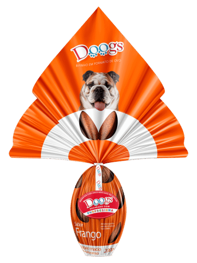 Ovo de Páscoa para Cachorro Doogs Frango 200g