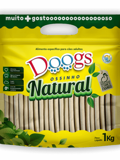 Ossinho Natural para Cachorro Doogs Palito 8mm 1kg