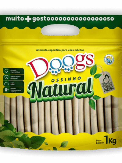 Ossinho Natural para Cachorro Doogs Palito 15mm 1kg