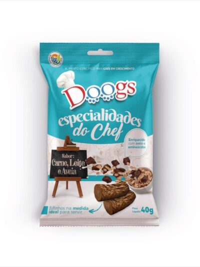 Bifinho Doogs Especialidades Filhote Carne Leite Aveia 40g