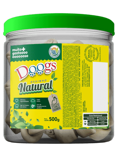 Osso Nó Natural para Cachorro Doogs Mini Pote 500g