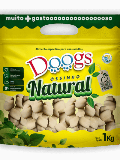 Osso Nó Natural para Cachorro Doogs Mini 1kg