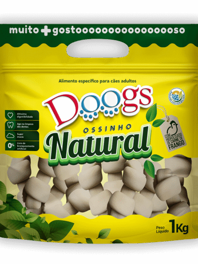 Osso Nó Natural para Cachorro Doogs Pequeno 1kg