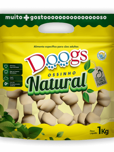 Osso Nó Natural para Cachorro Doogs Médio 1kg