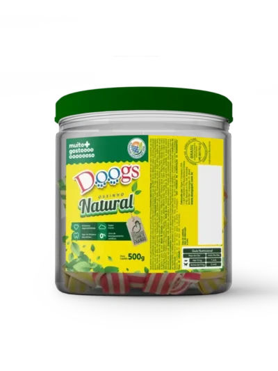 Osso Nó Colorido para Cachorro Doogs Pequeno Pote 500g