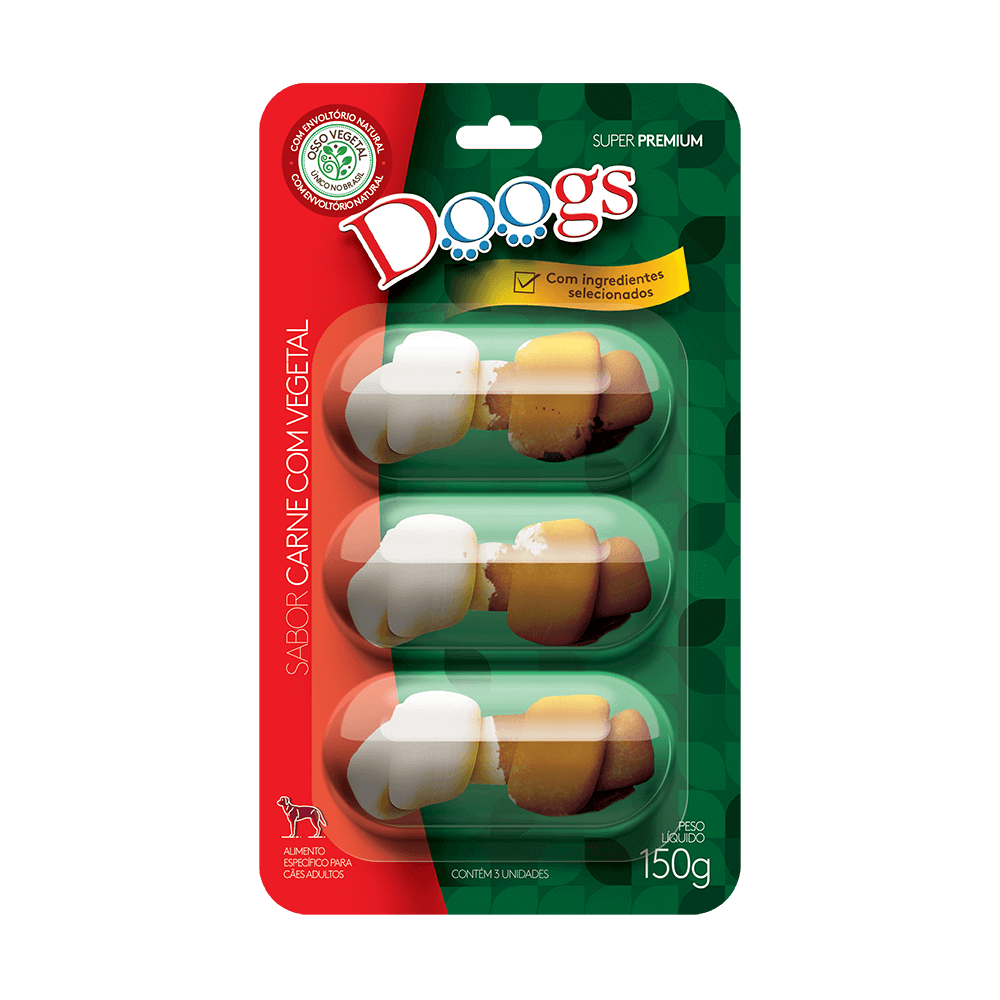 Osso para Cachorro Doogs Carne com Vegetais 150g