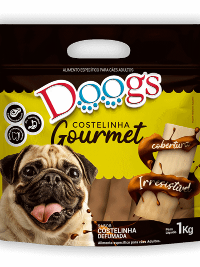 Costelinha Defumada para Cachorro Doogs Gourmet Grande 1kg