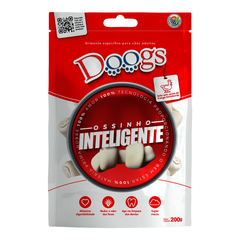 Osso Inteligente para Cachorro Doogs Médio 200g