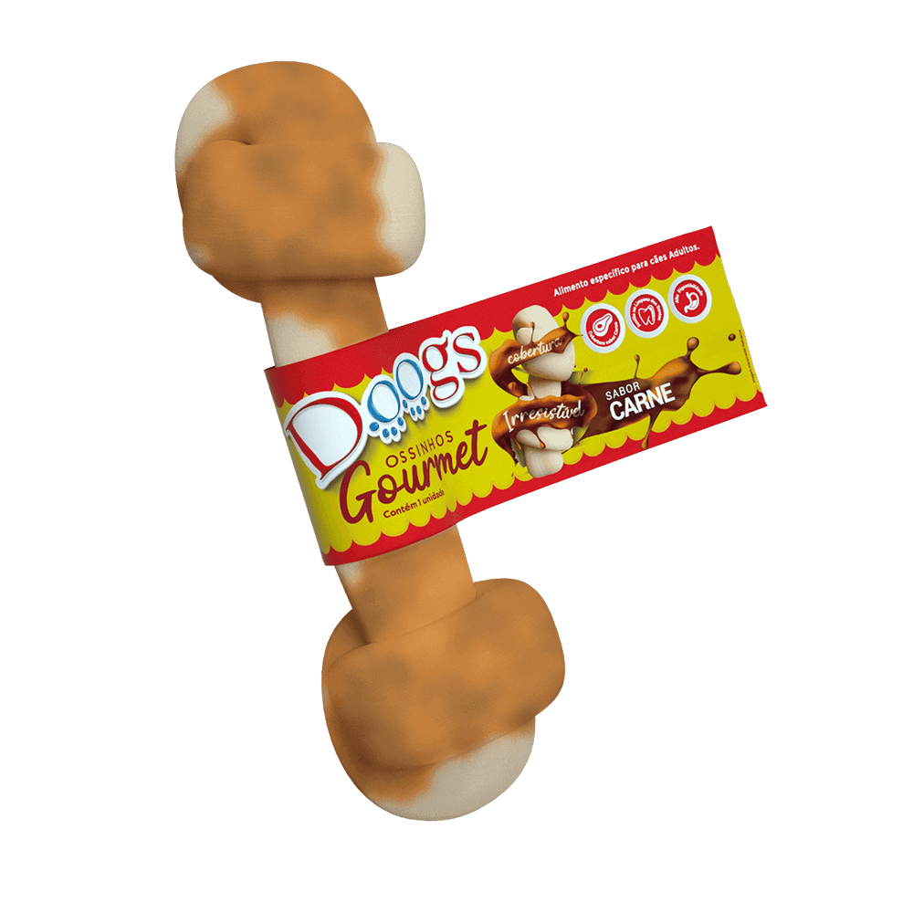Ossinho Gourmet para Cachorro Doogs Carne Grande 7/8