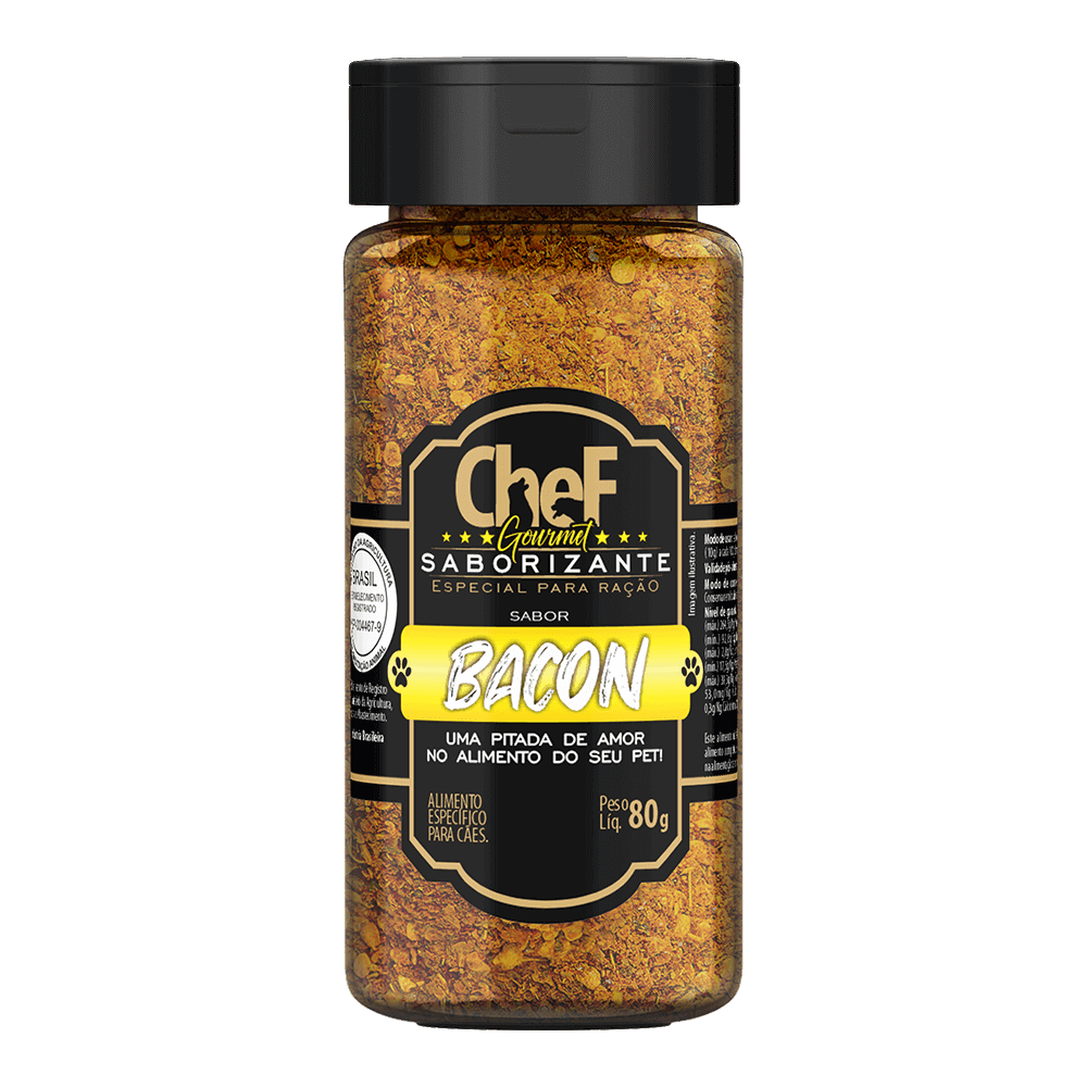 Saborizante para Cachorro Chef Gourmet Bacon 80g