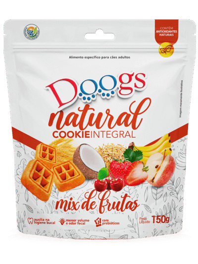 Cookie Integral para Cachorro Mix de Frutas 150g