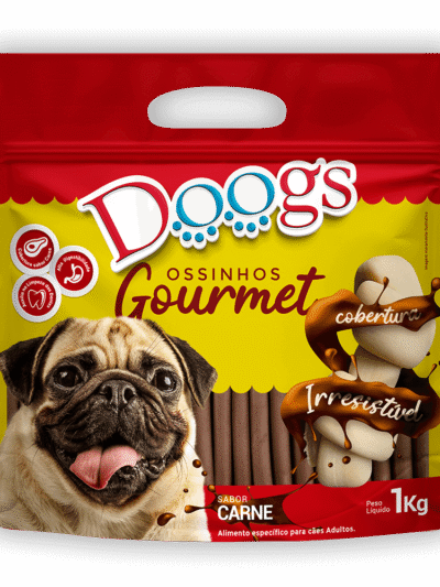 Palito Gourmet para Cachorro Doogs Carne 8mm 1kg