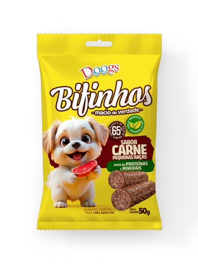 Bifinho para Cachorro Carne Raças Pequenas 50g