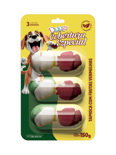 Osso para Cachorro Doogs Tapioca e Frutas Vermelhas 150g