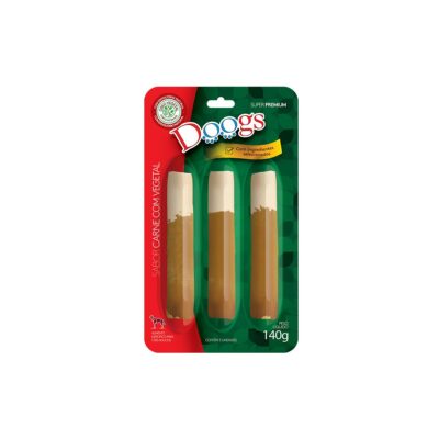 Blister Roll Doogs 140g Sabor Carne com Vegetal para Cães de Todas as Raças e Idades