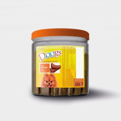 Bifinho Doogs Frango Petisco Macio Cães Adultos 1kg (Pote)