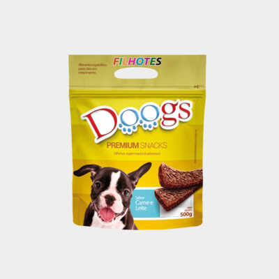 Bifinho Doogs Carne e Leite Petisco Filhotes 500g