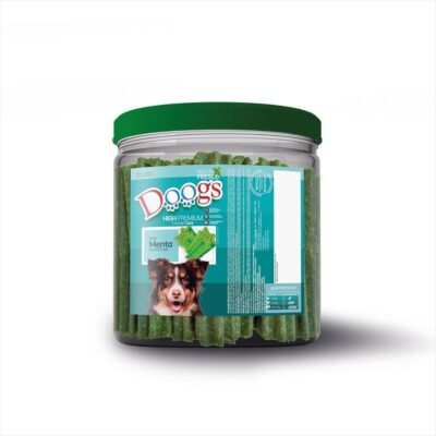 Bifinho Dental Doogs Menta Petisco Bucal p/ Cães 800g (pote)